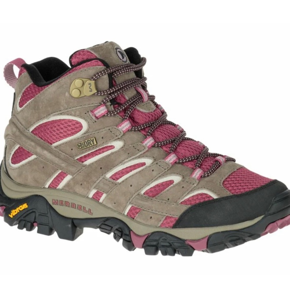 Merrell Women's sz 11 Moab 2 Mid hiking boot- Pink and Tan
